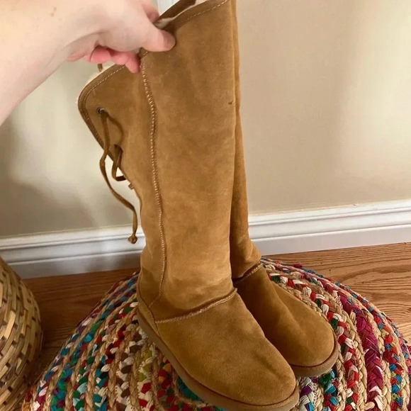 Old Navy leather high  boots 8 - Picture 1 of 7